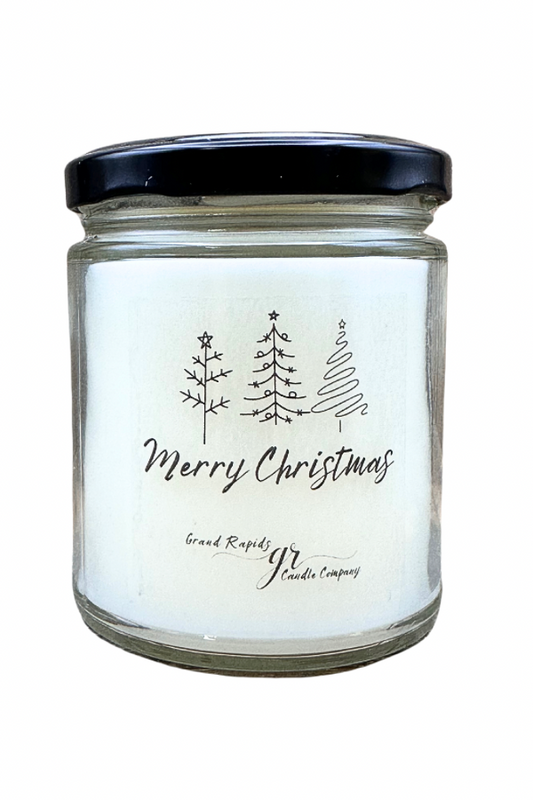 Stick Christmas Trees Candle line drawing. 9oz Soy Blend Gift Winter