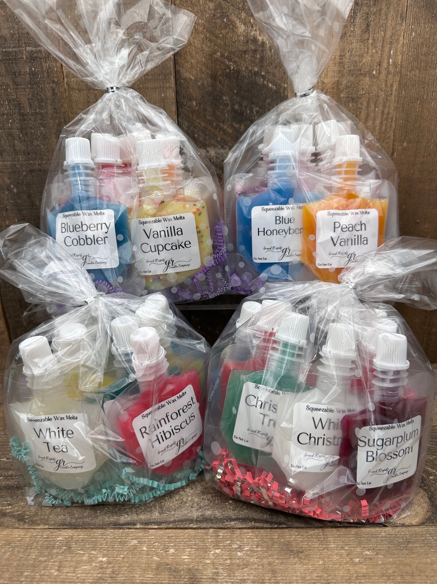 Squeezable Wax Melt Variety Sample Pack Premium Squeezie Fragrance Pouch 1 ounce squeeze Gift Set