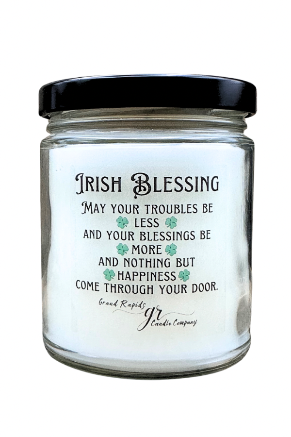 Irish blessing Candle St. Patrick’s Day. 9oz Soy Blend Gift