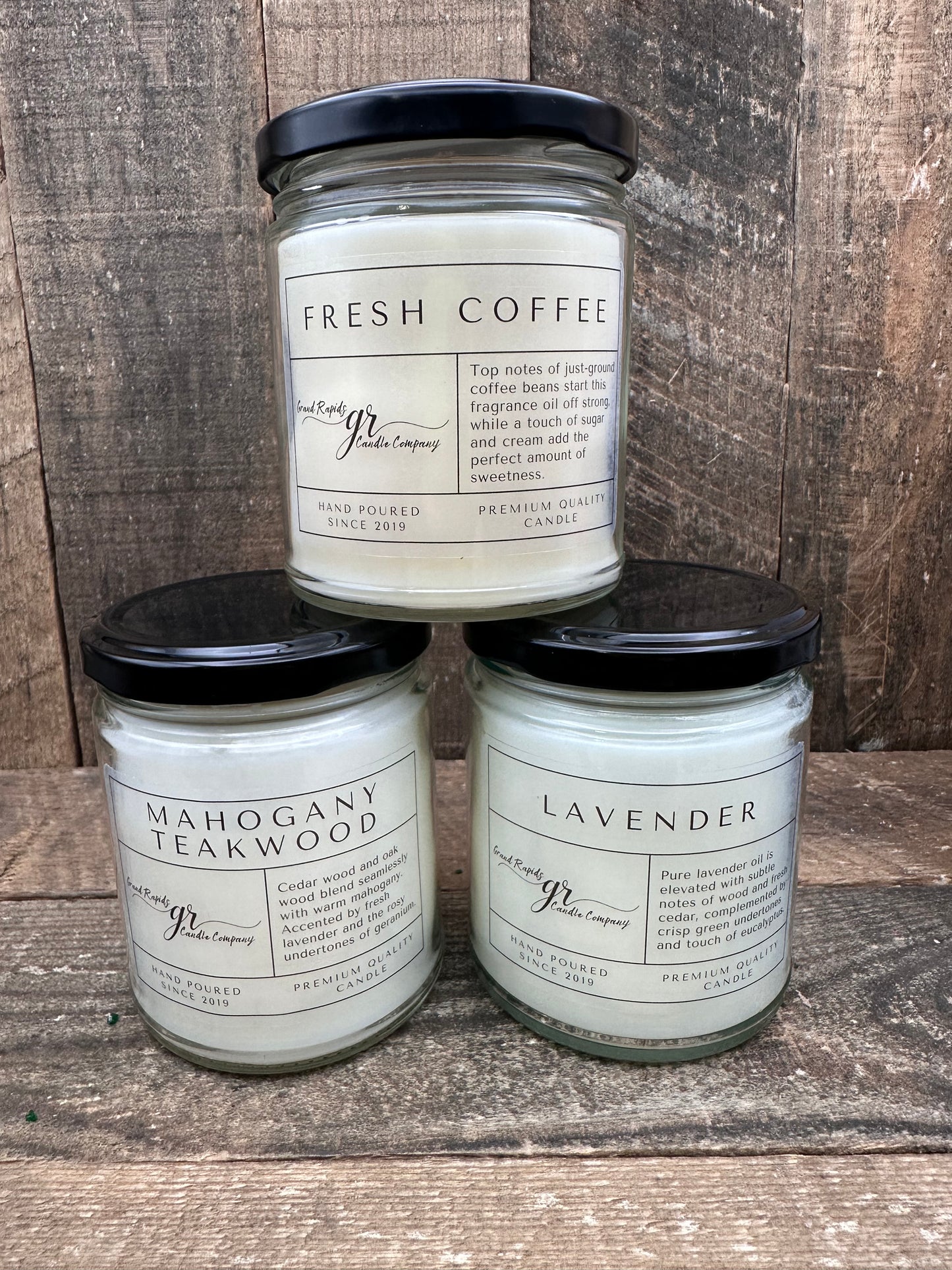 Classic Fragrance Candle Basic Label With Notes 9oz Soy Blend Gift