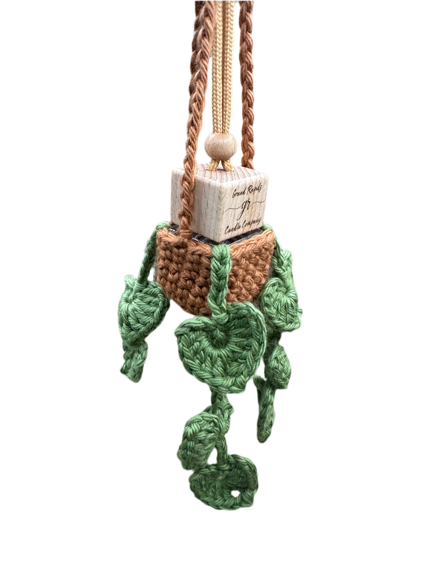 Hanging Plant Basket Car Air Freshener Cover Diffuser Travel Boho Crocheted