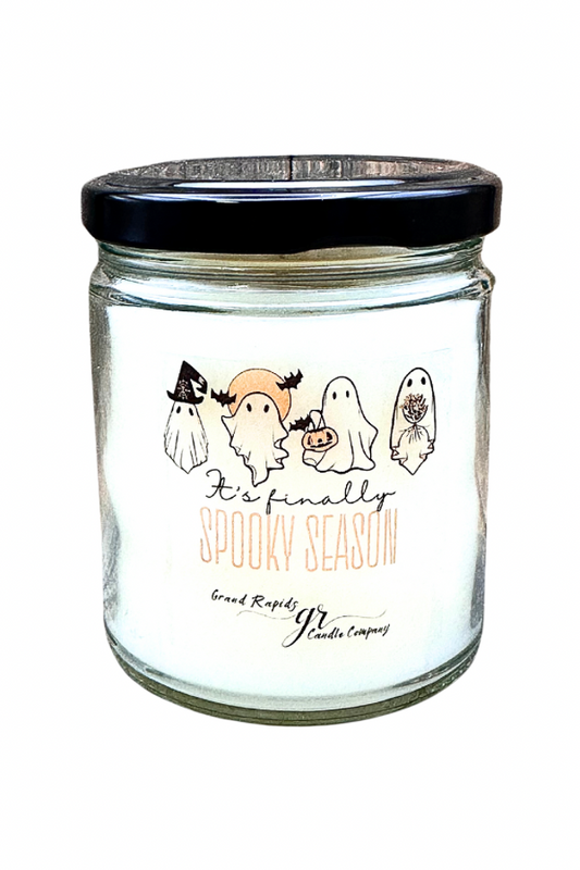 Finally Spooky Season Candle Cute Ghosts. 9oz Soy Blend fall Halloween