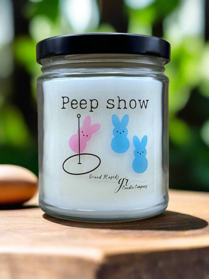 Peep show. Candle 9oz Soy Blend Easter Gift Funny