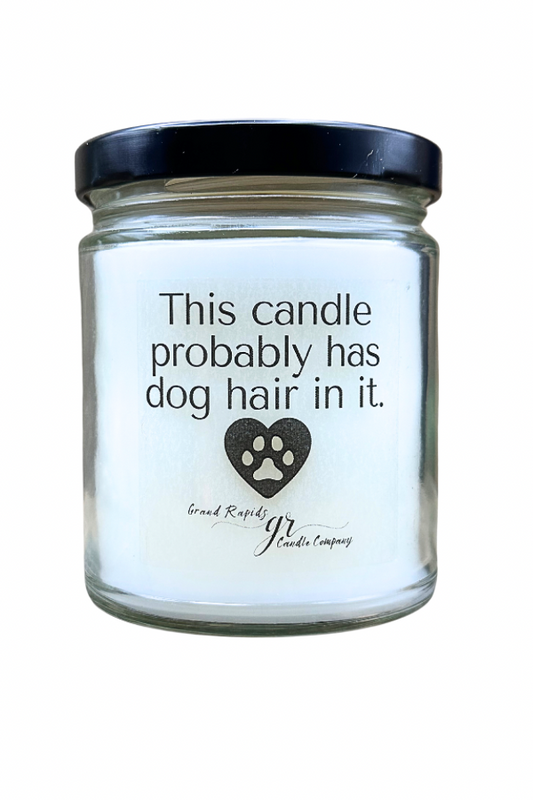 This candle probably has dog hair in it. 9oz Soy Blend Gift