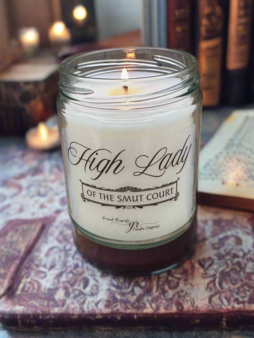 High Lady of the Smut Court. Candle 9oz Soy Blend Funny Gift book reader