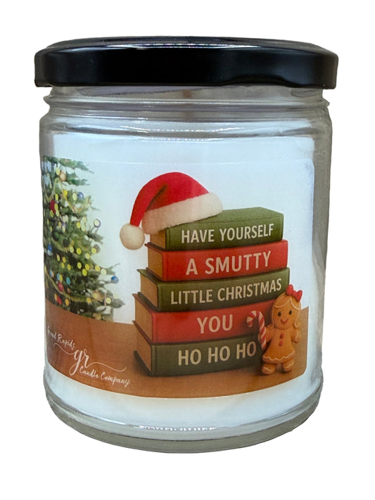 Smutty Little Christmas Ho Ho Ho Book Reading Funny Candle