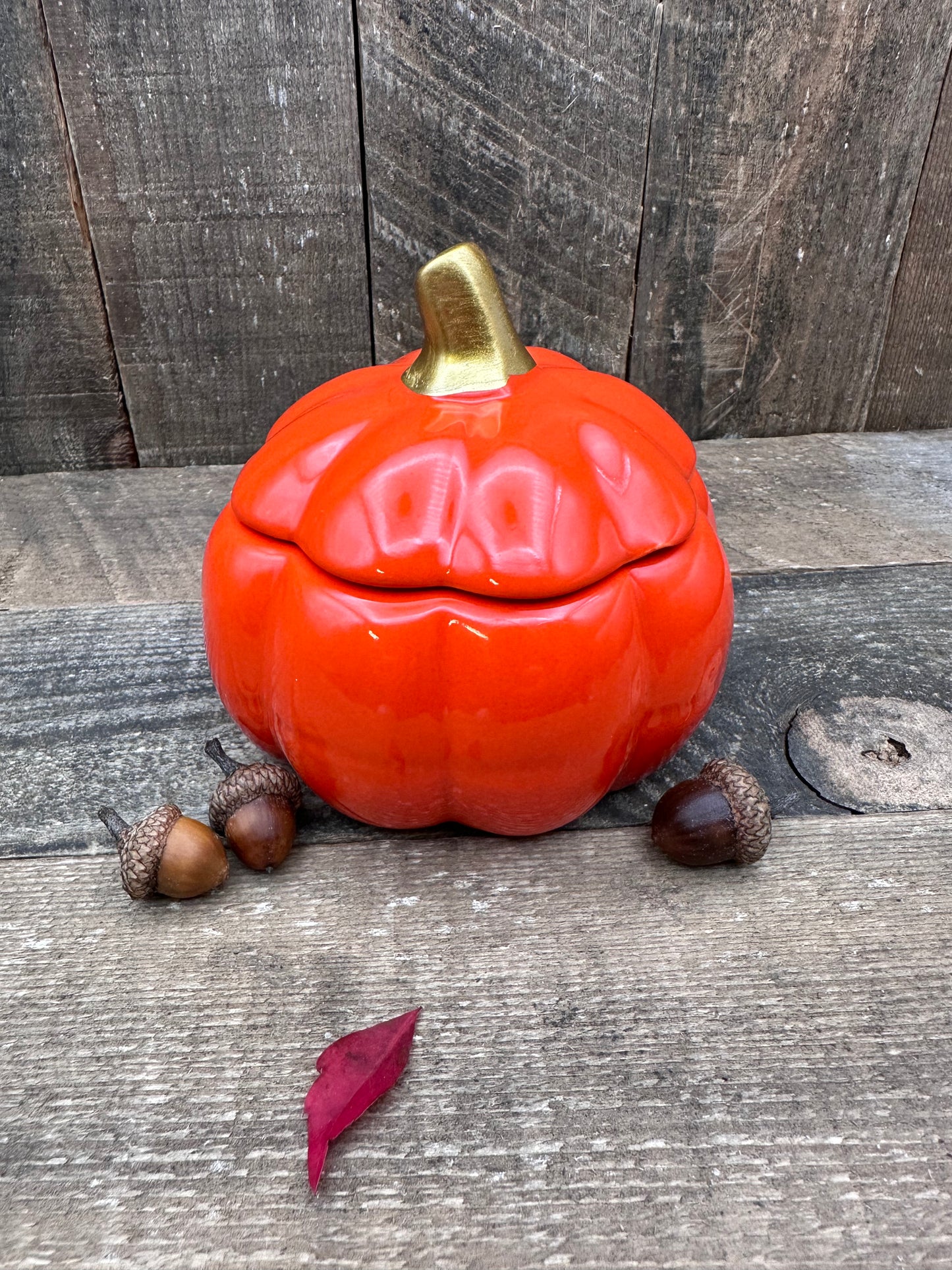 Orange Pumpkin Candle Fall Halloween 9 ounce Soy Blend