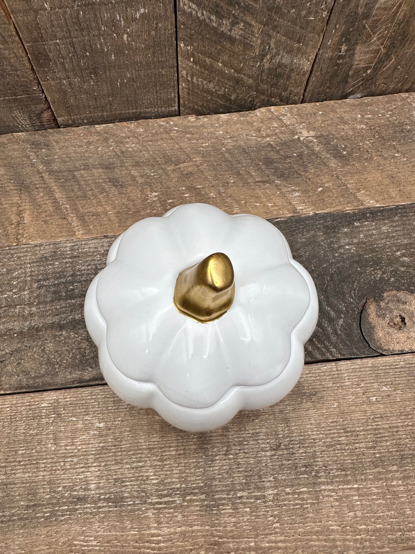 White Pumpkin Candle Fall Halloween 9 ounce Soy Blend