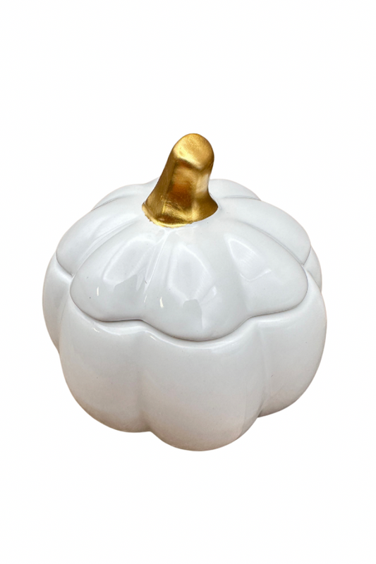 White Pumpkin Candle Fall Halloween 9 ounce Soy Blend