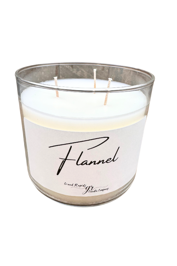 3 wick Soy Blend Candle with sleek black metal lid