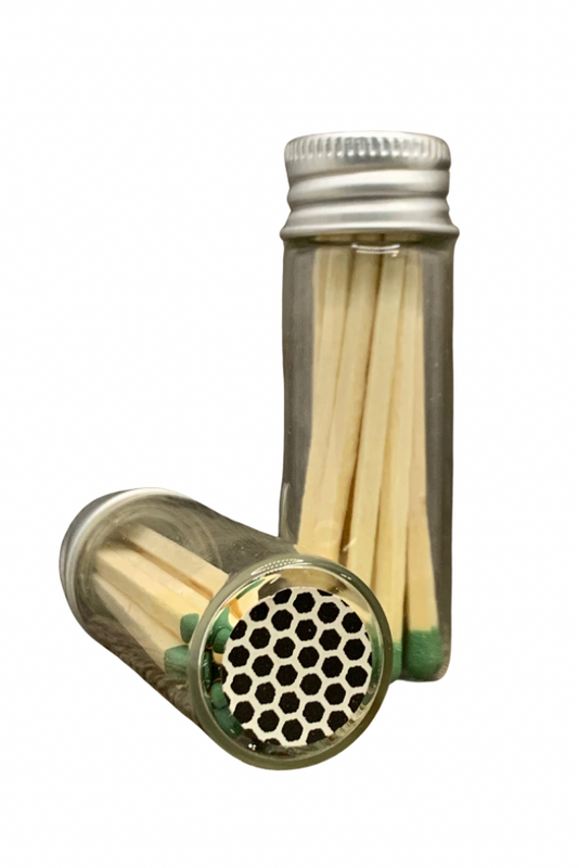 Matches in glass bottle addition gift