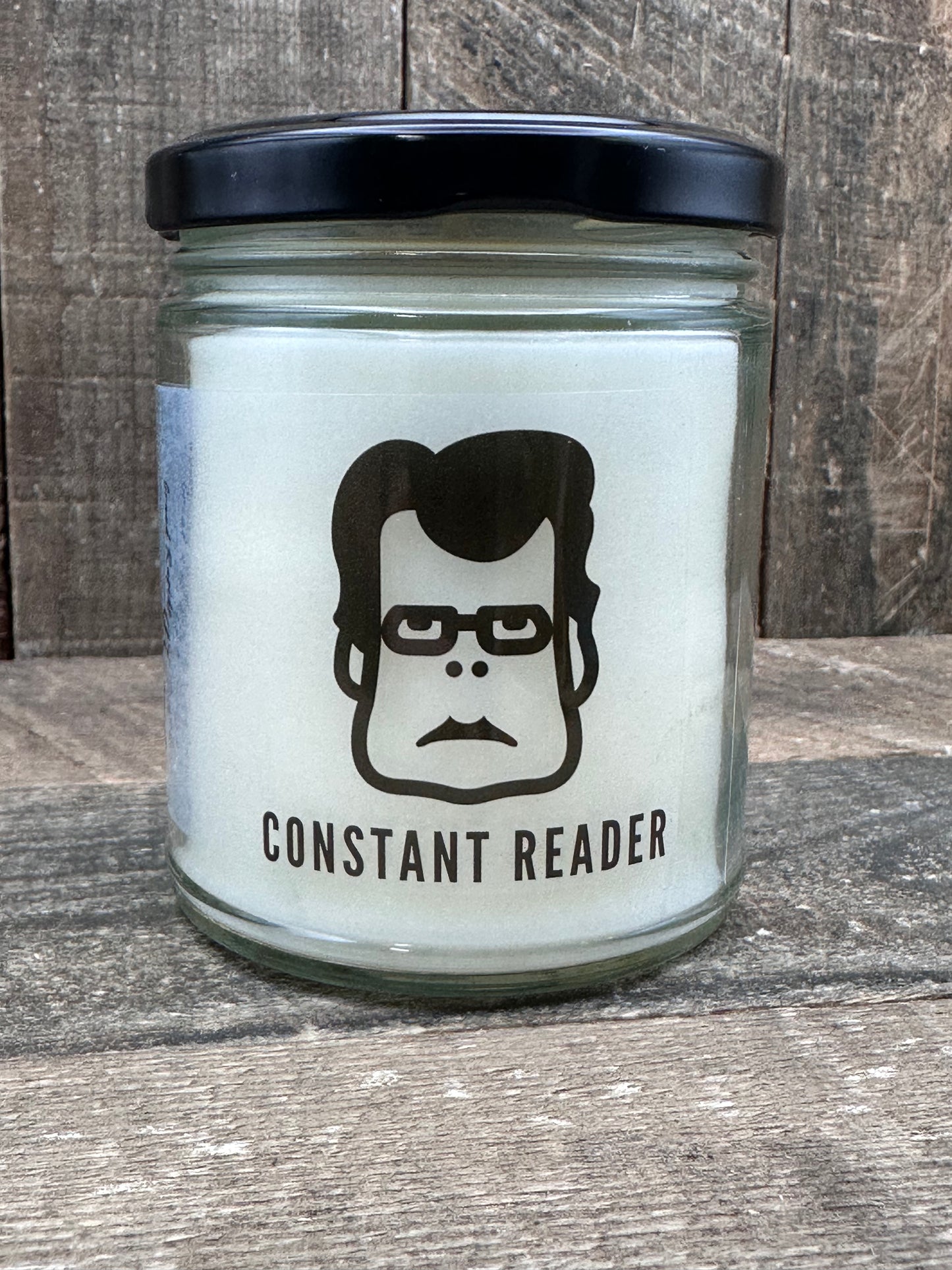 Constant Reader Candle Stephen King Face 9oz Soy Blend gift book reader