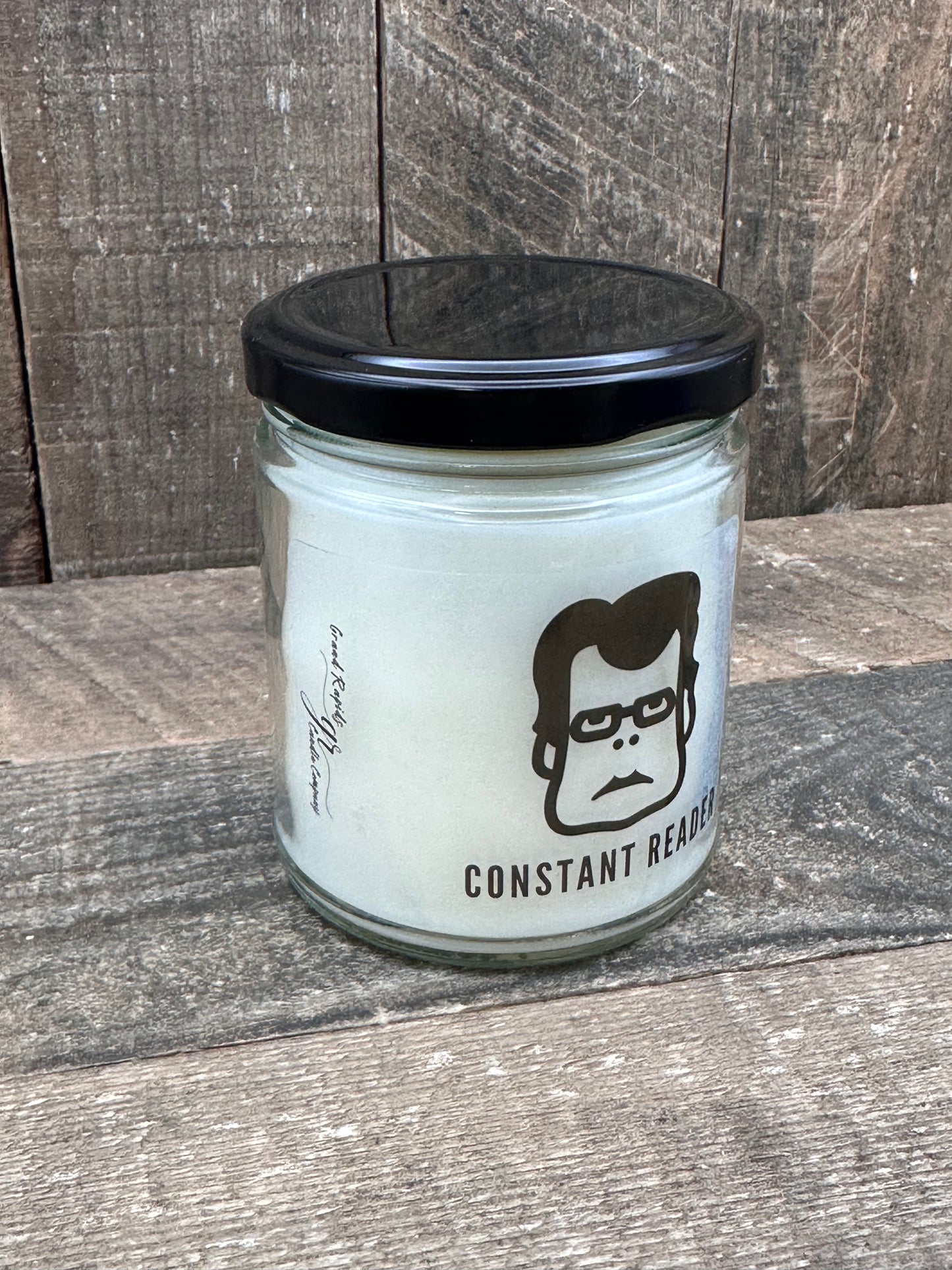 Constant Reader Candle Stephen King Face 9oz Soy Blend gift book reader