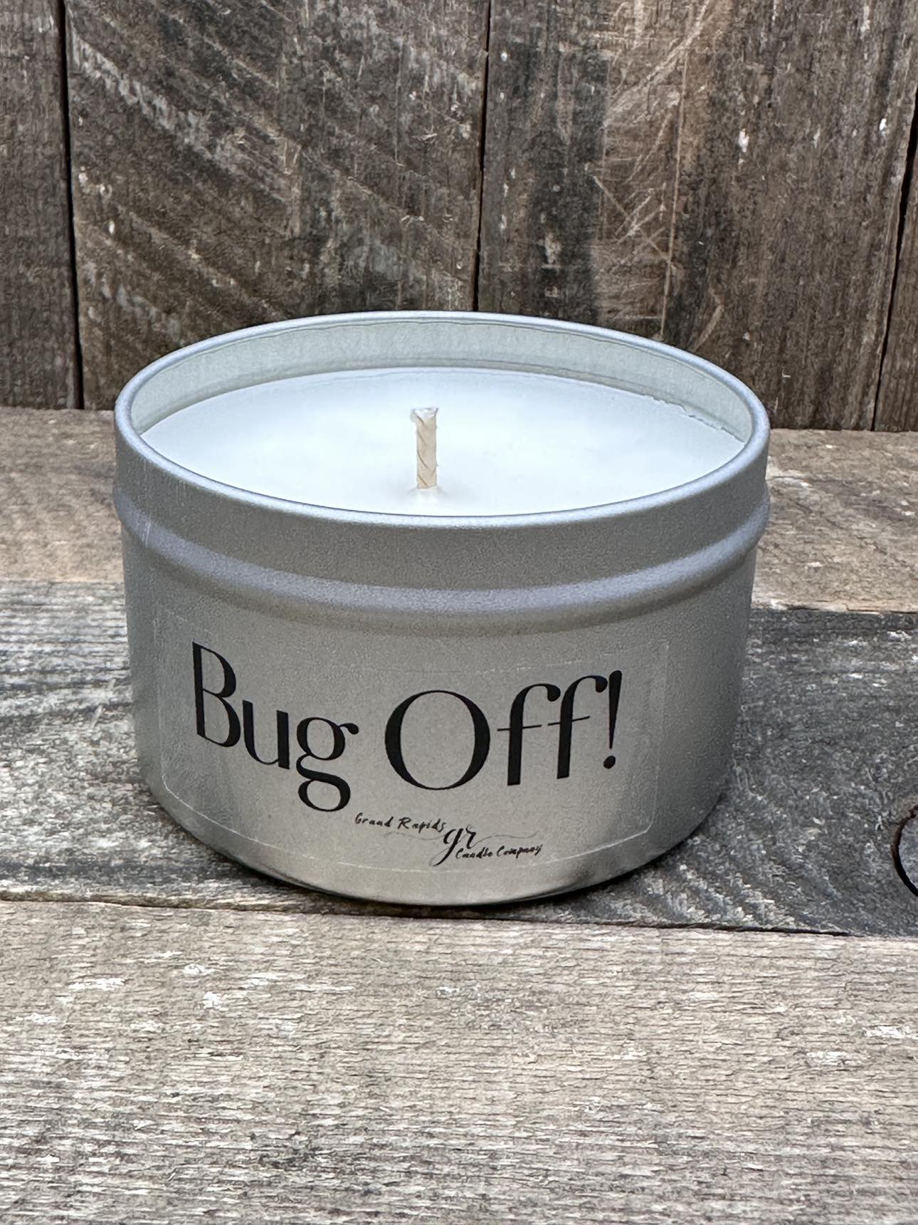 Citronella Bug Off Mosquitos 8 oz candle tin for Outdoors