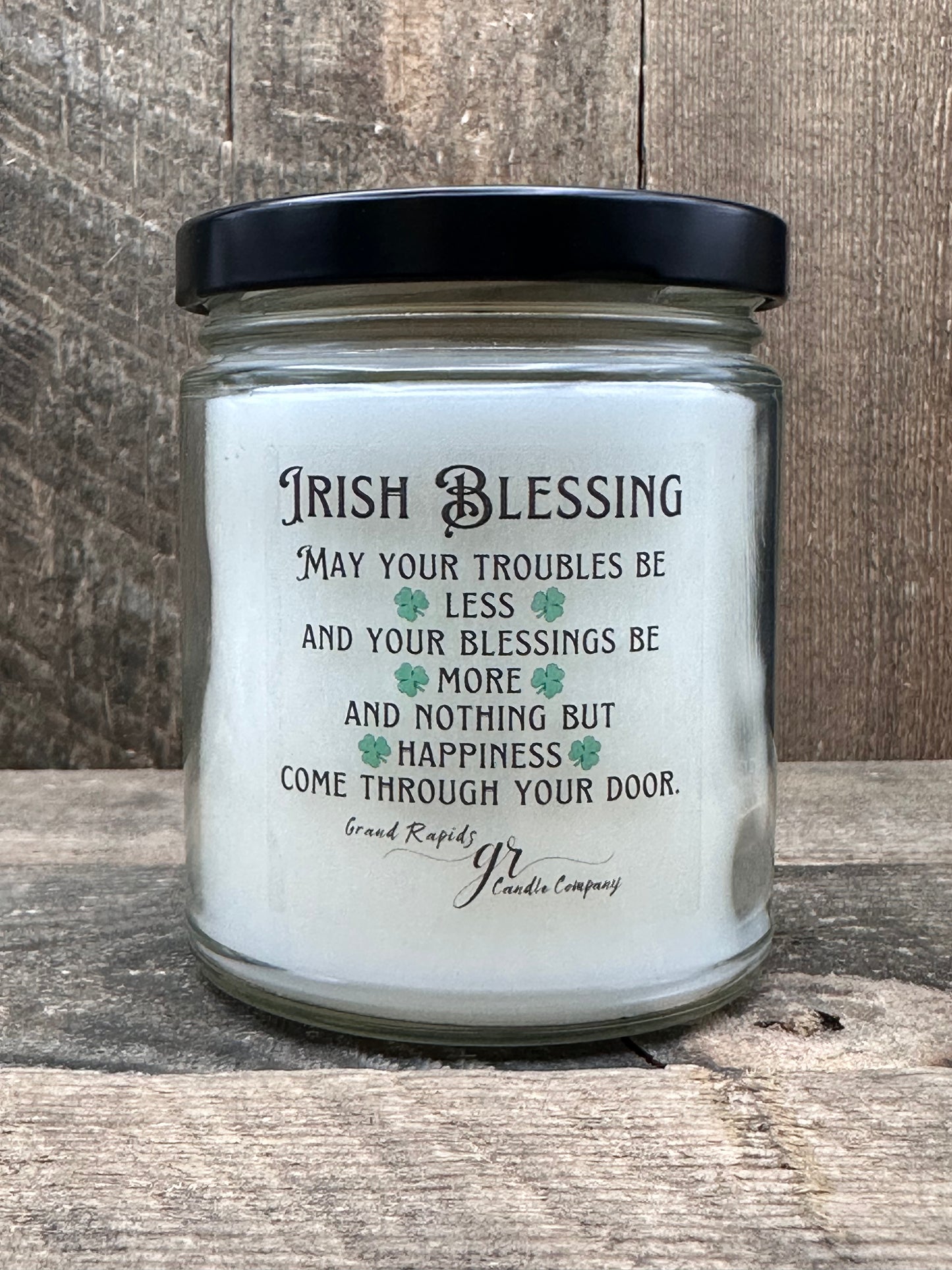 Irish blessing Candle St. Patrick’s Day. 9oz Soy Blend Gift