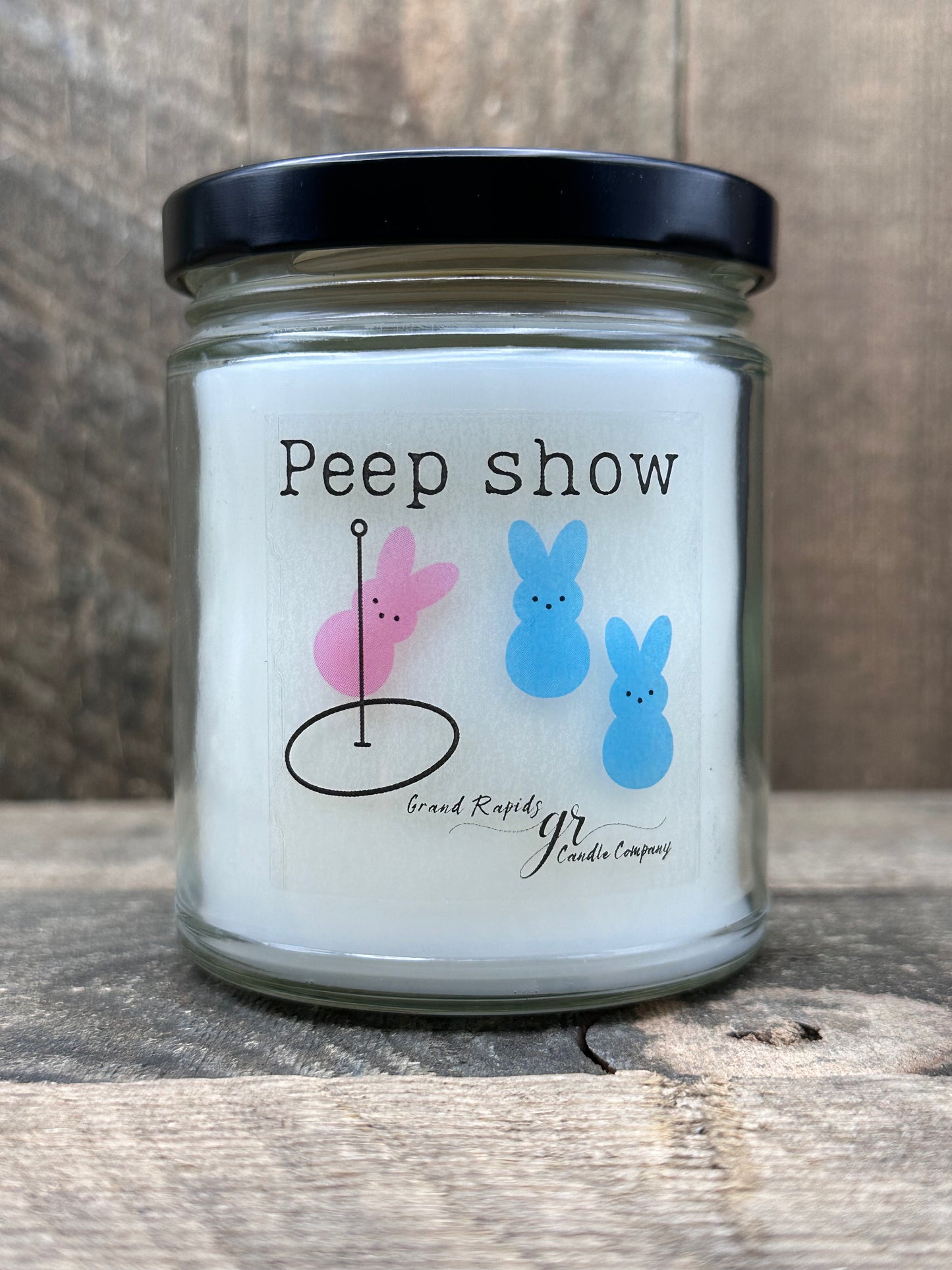 Peep show. Candle 9oz Soy Blend Easter Gift Funny