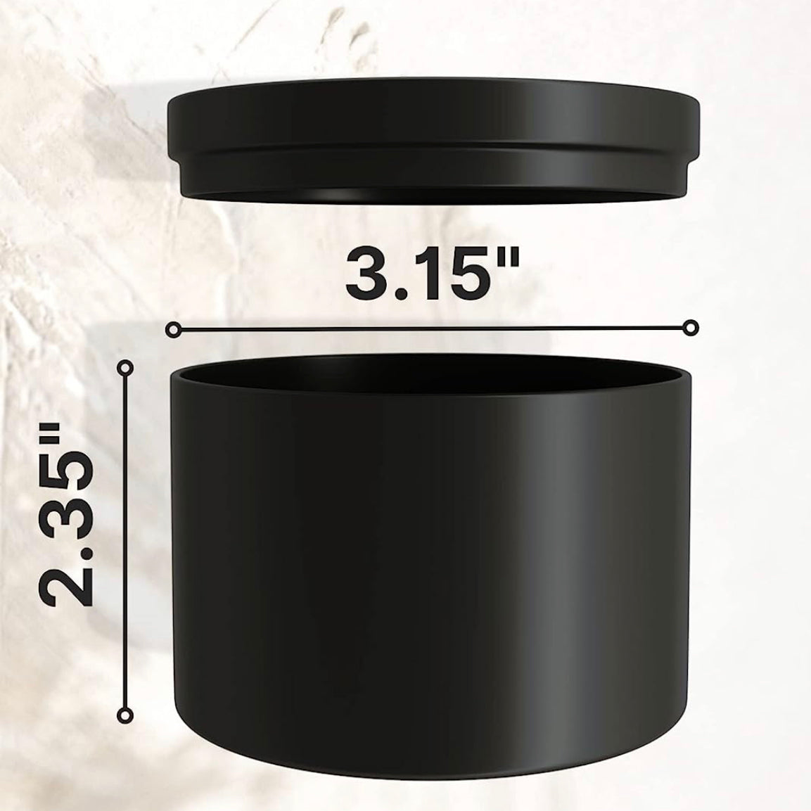 Black Tin 8 oz soy blend Travel candle