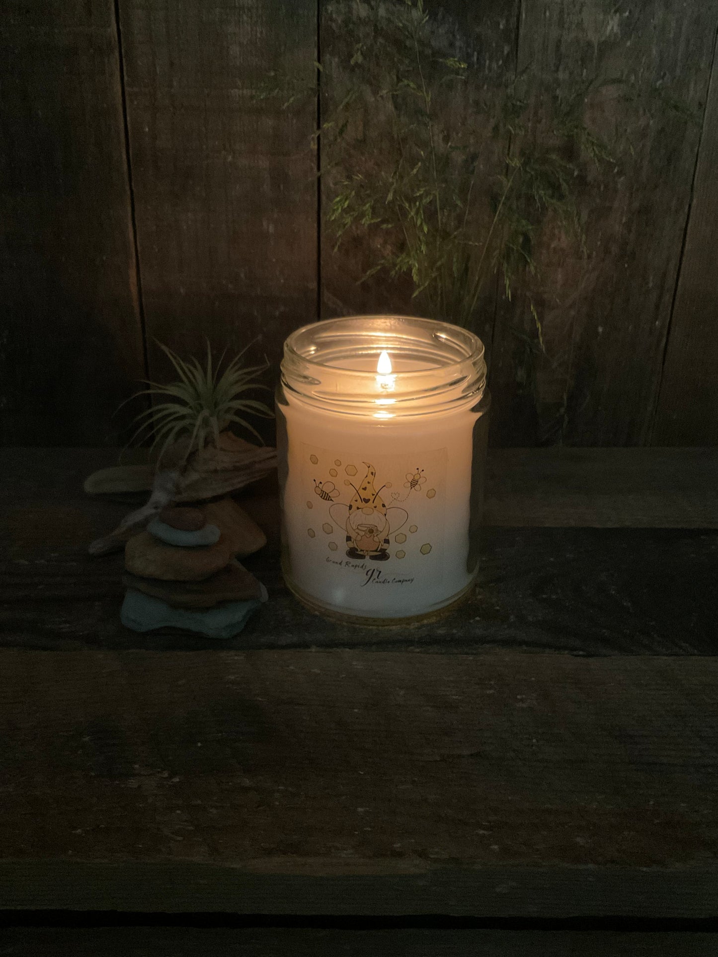 Bumble Bee garden gnome 9oz Soy Blend Candle