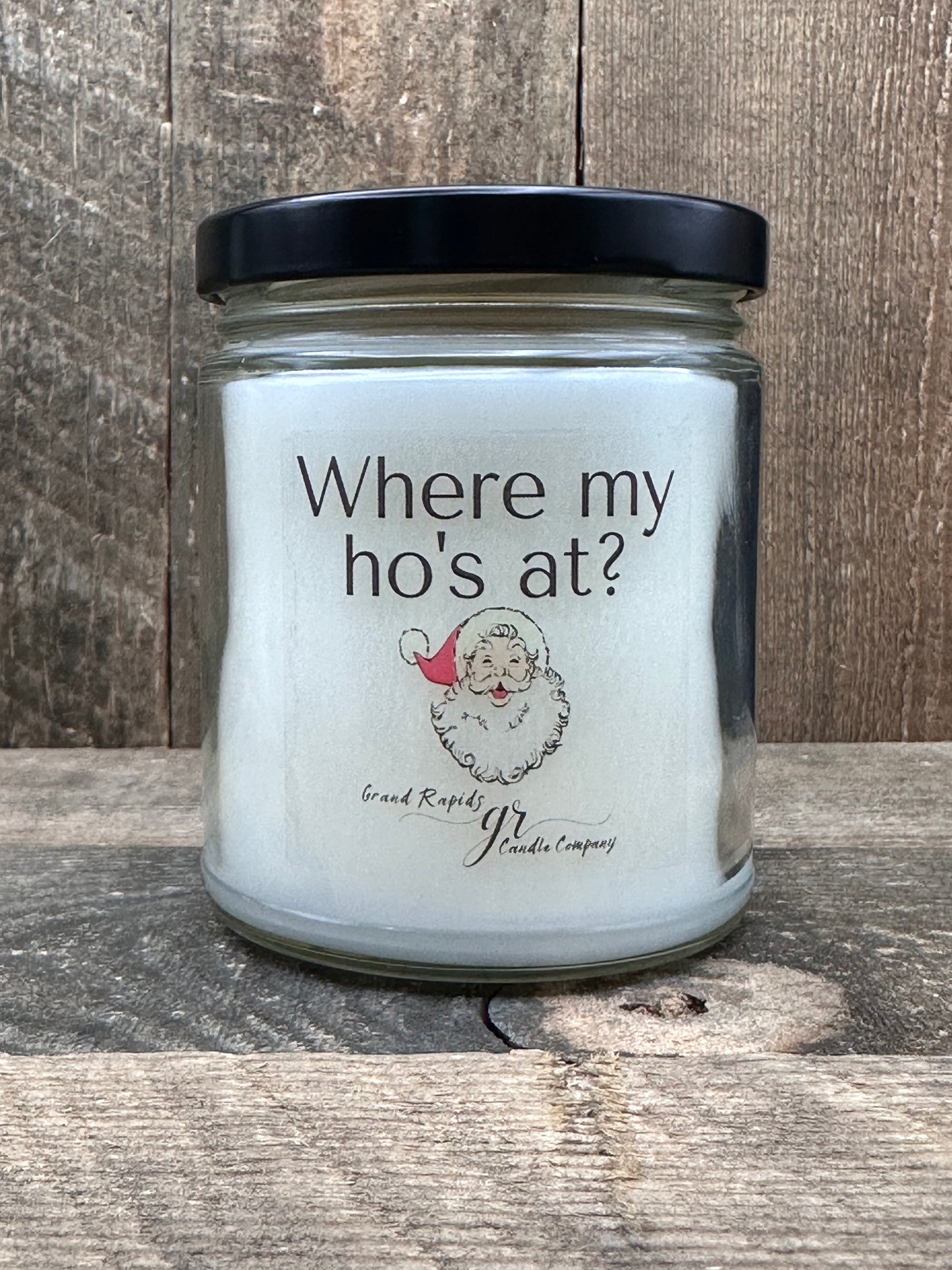 Where my Ho's at? Candle Funny Christmas Gift 9 oz soy blend