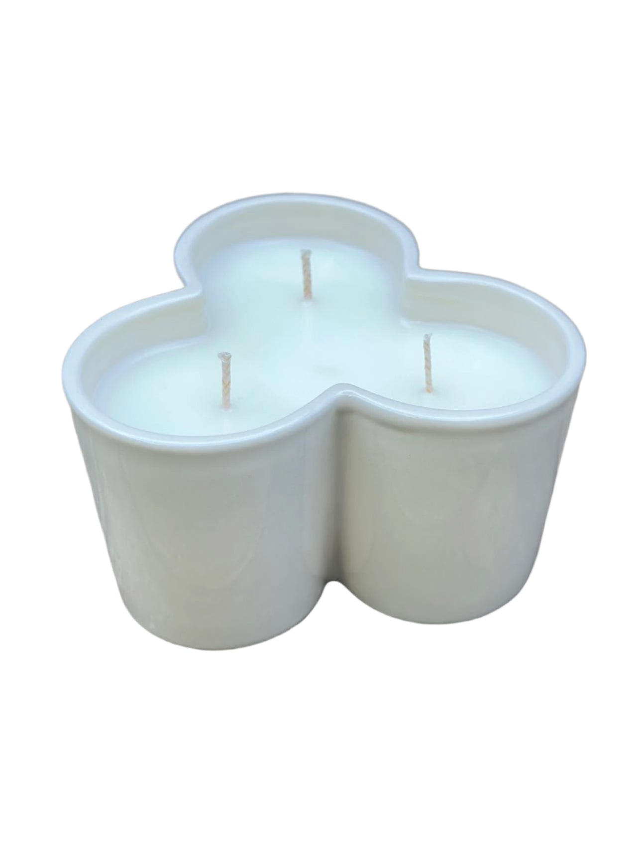 Three Wick Triangle White Reclaimed Vanilla Candle