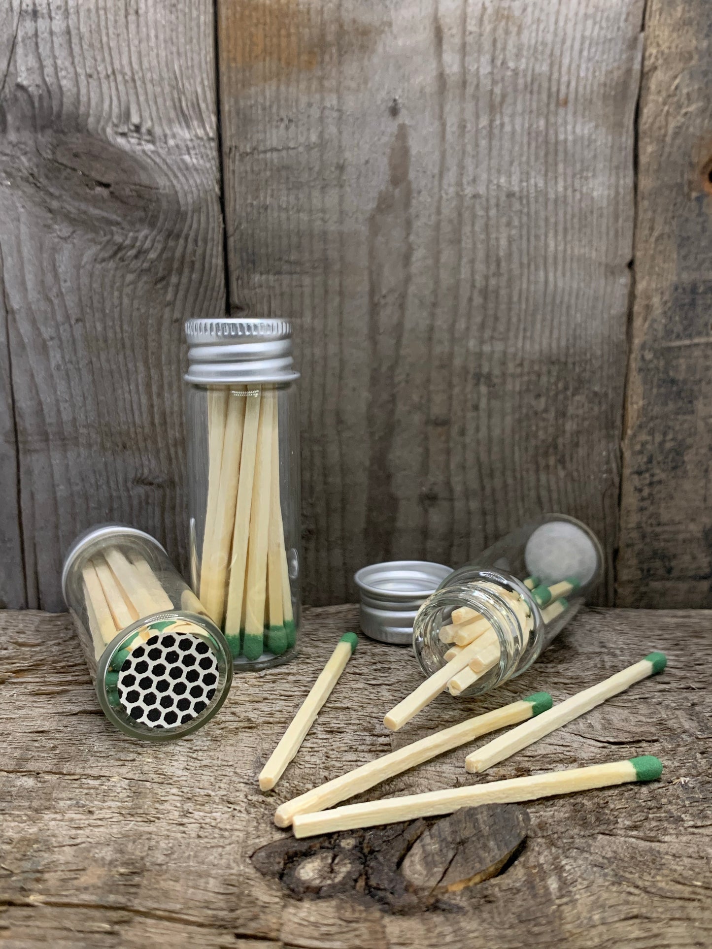 Matches in glass bottle addition gift
