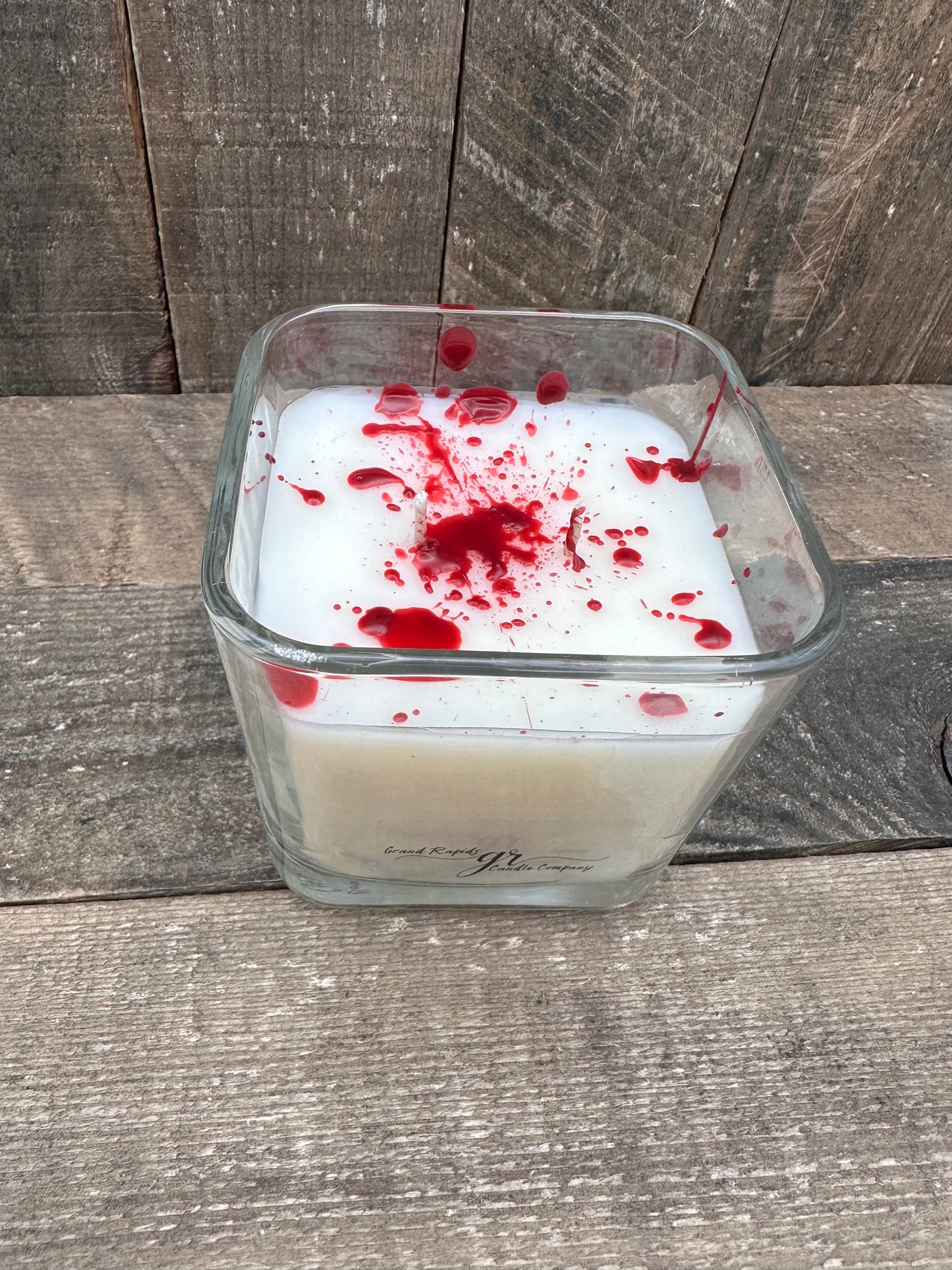 Stephen King Square Blood Splatter Double Wick Soy Blend Candle Constant Reader