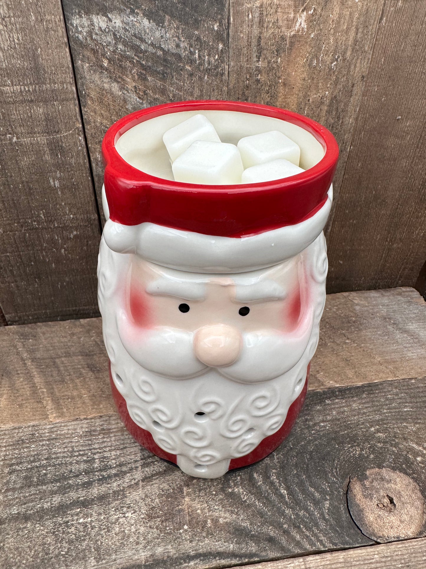 Santa Clause Wax Melter Winter Christmas Essential Oil Warmer Holiday Red and White