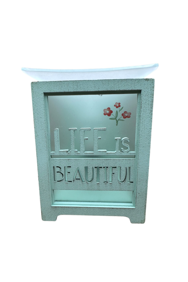 Rustic Life Is Beautiful Wax Melter Candle Warmer Modern Essential Oil