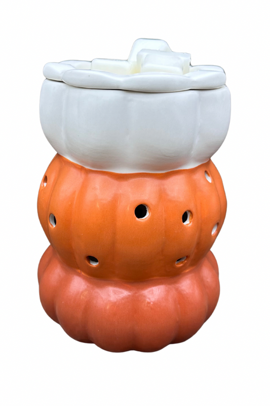 Stacked Pumpkins Wax Melter Fall Halloween Essential Oil Warmer