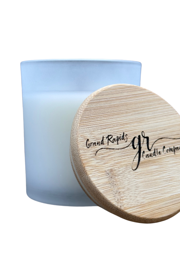 Frosted White wood wick Tumbler 9 oz soy blend candle