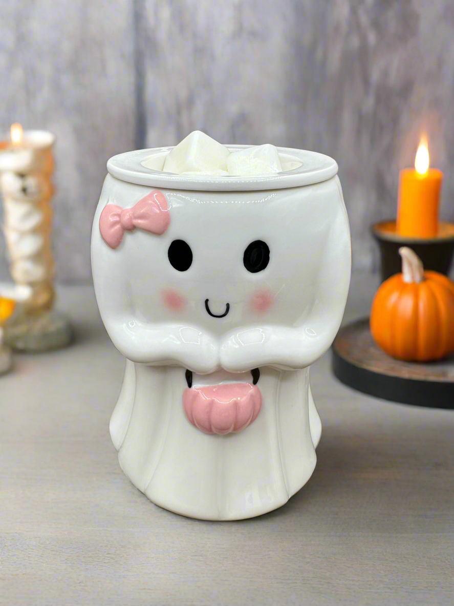 Ghost Halloween Cute Light Up Wax Warmer Fall Essential Oil Melter