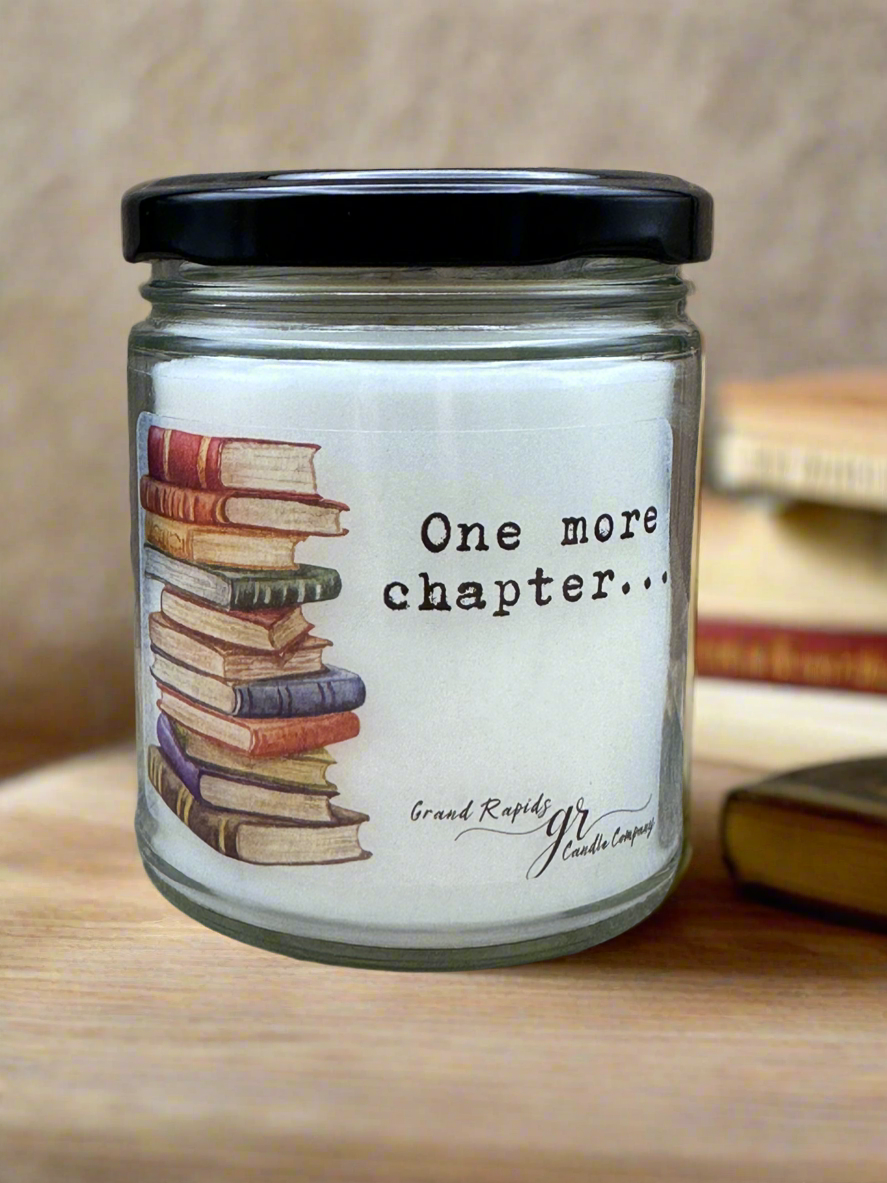 One More Chapter. 9oz Soy Blend Candle book reader