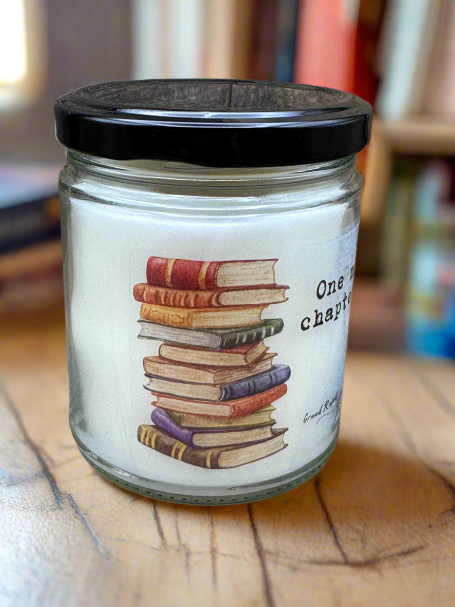 One More Chapter. 9oz Soy Blend Candle book reader