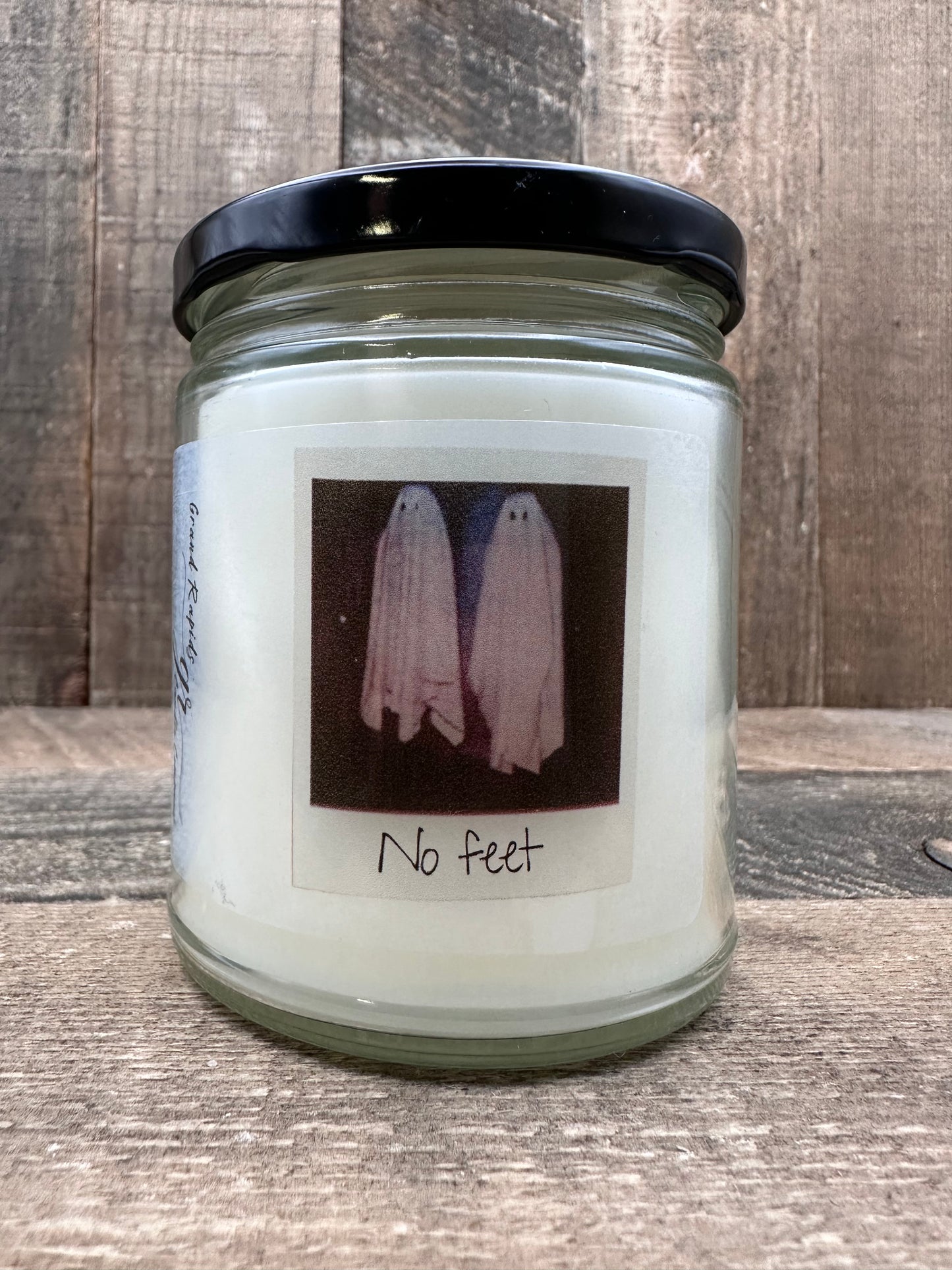 No Feet Polaroid Picture Cute Ghosts. 9oz Soy Blend Candle Photo Movie