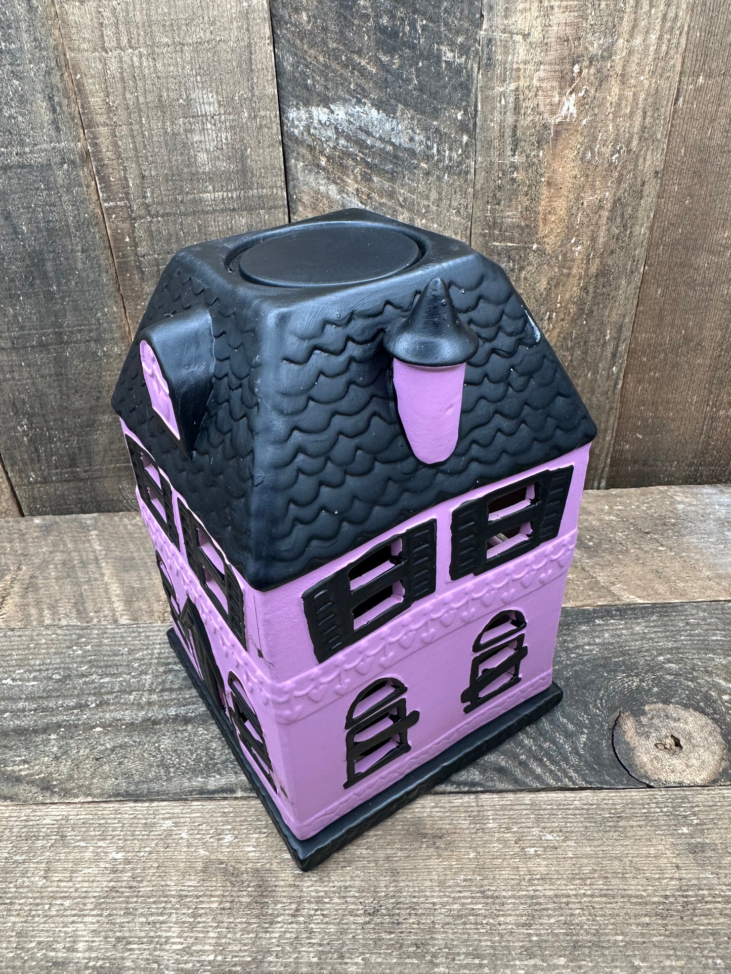 Haunted House Halloween Cute Purple Light Up Wax Warmer Fall Essential Oil Melter