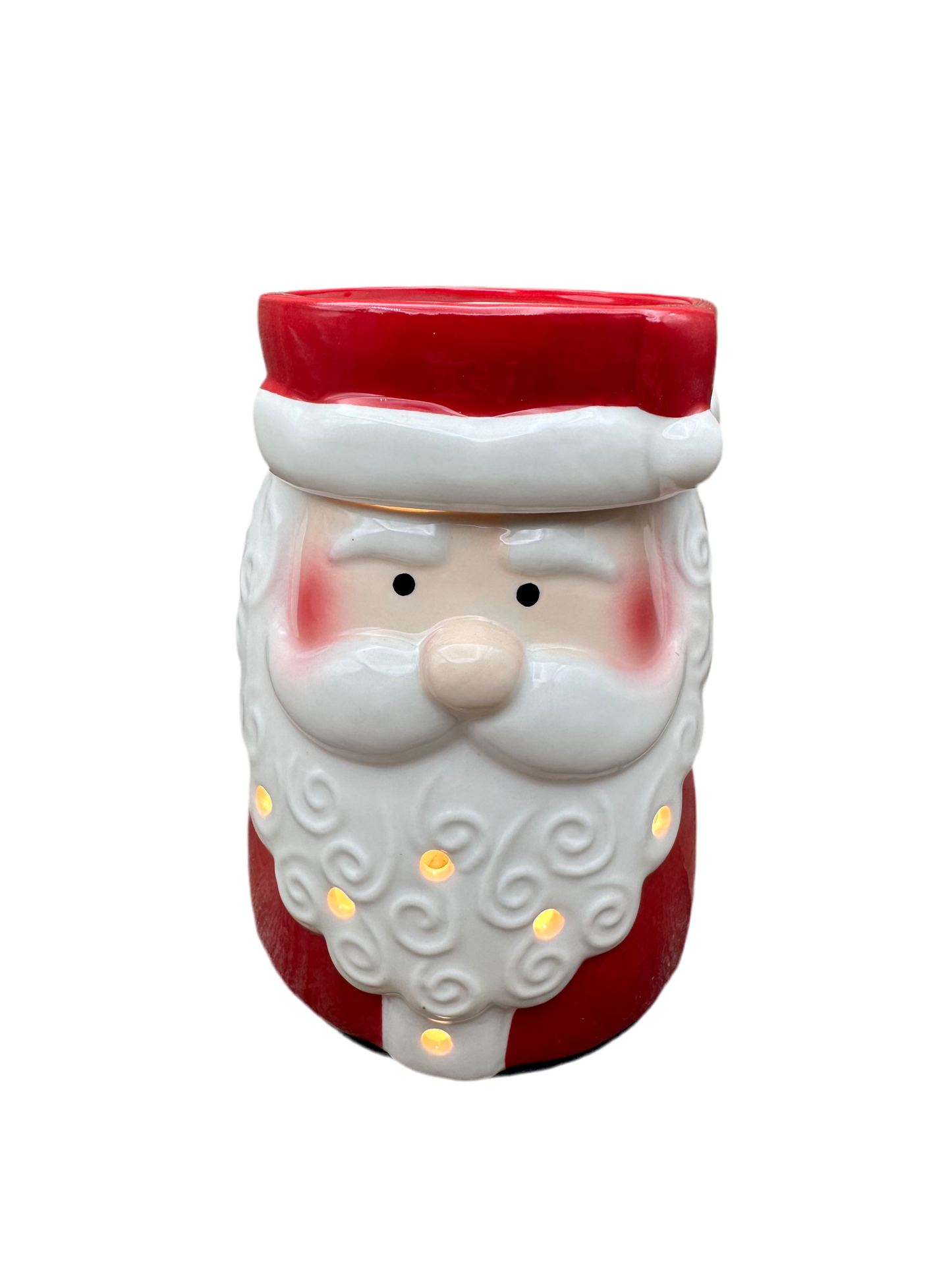 Santa Clause Wax Melter Winter Christmas Essential Oil Warmer Holiday Red and White