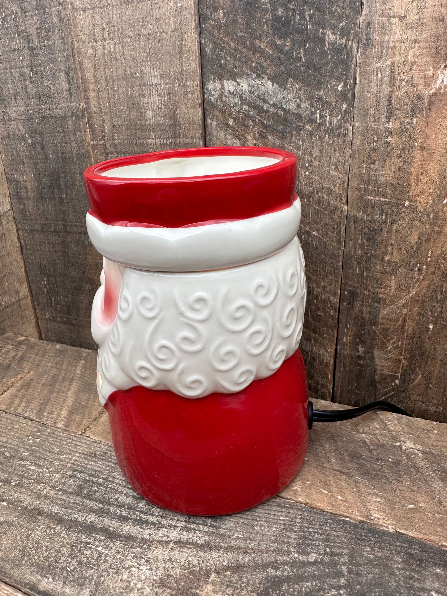 Santa Clause Wax Melter Winter Christmas Essential Oil Warmer Holiday Red and White