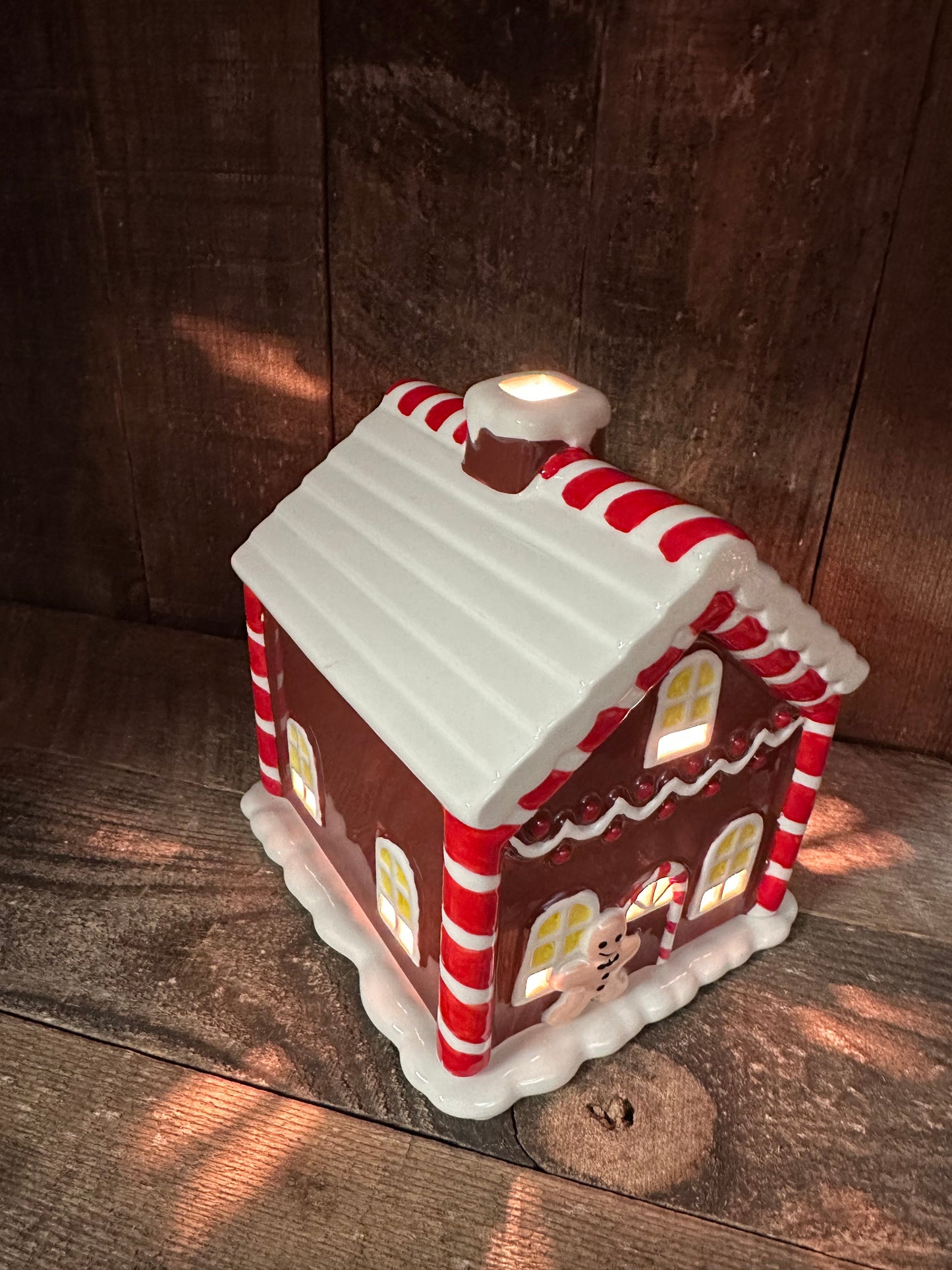 Gingerbread House Winter Light Up Wax Melter Tart Warmer Essential Oil Ginger Bread