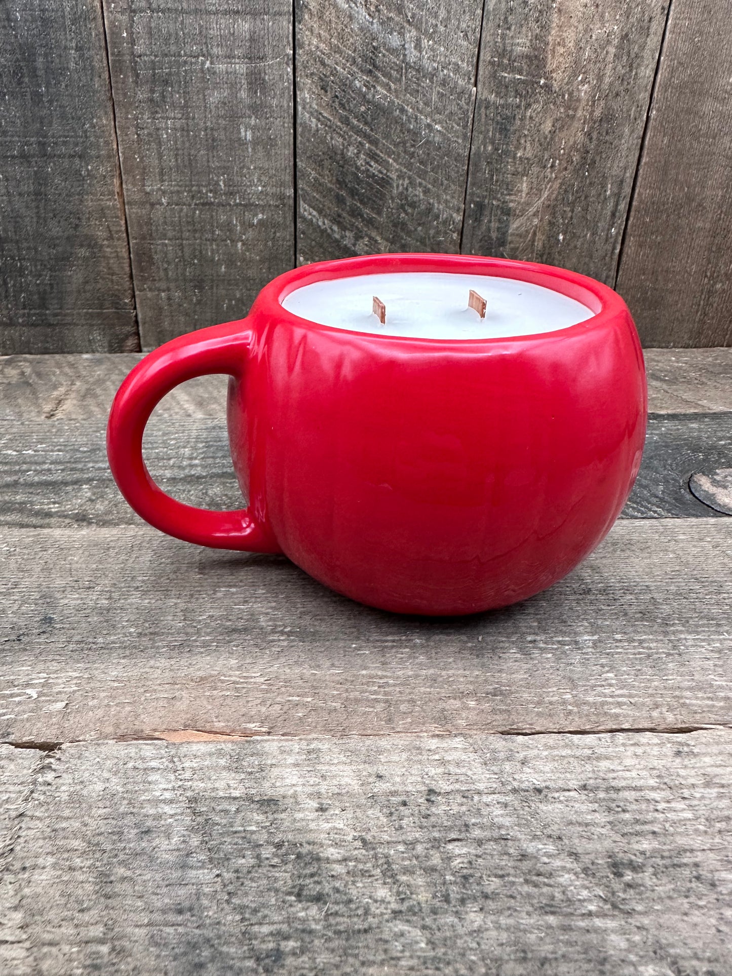 Halloween Double Wood Wick Coffee Mug Candle