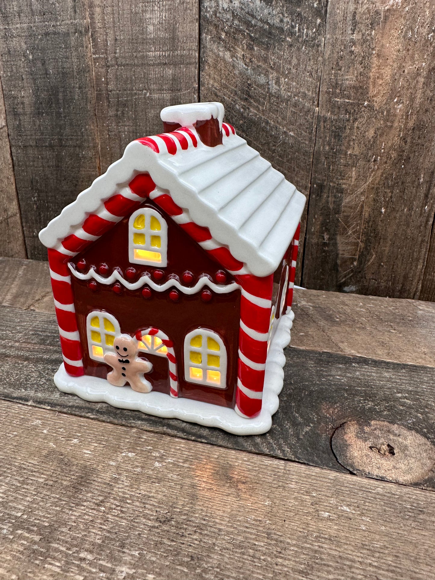 Gingerbread House Winter Light Up Wax Melter Tart Warmer Essential Oil Ginger Bread