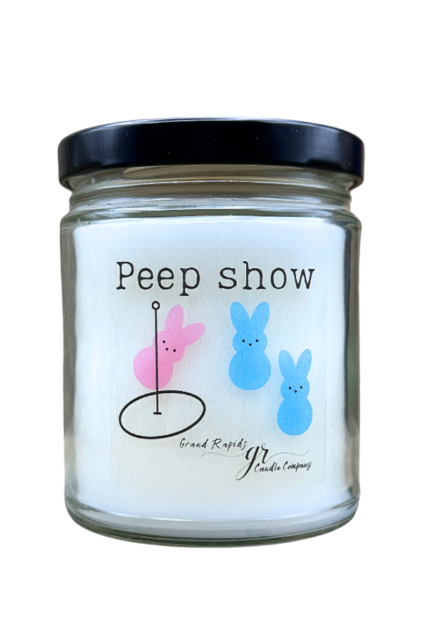 Peep show. 9oz Soy Blend Easter Candle