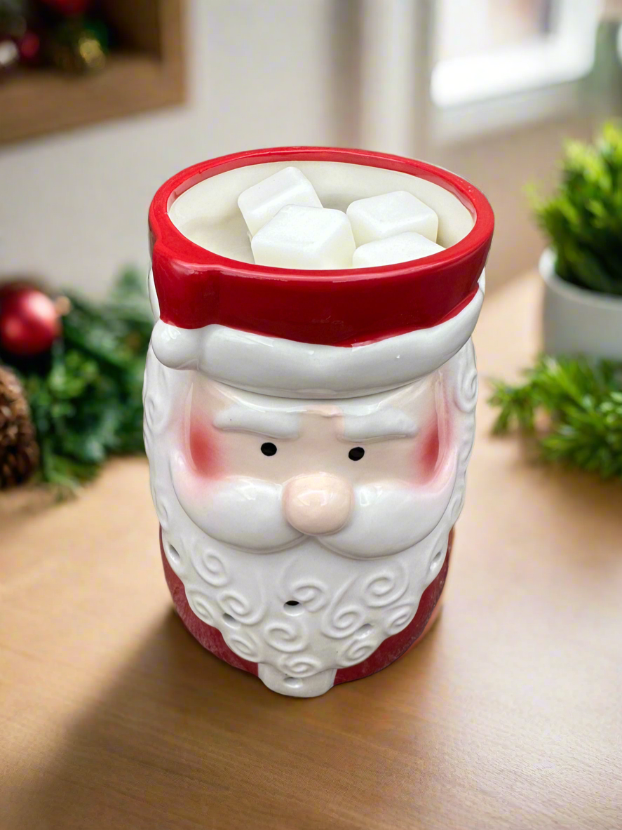 Santa Clause Wax Melter Winter Christmas Essential Oil Warmer Holiday Red and White