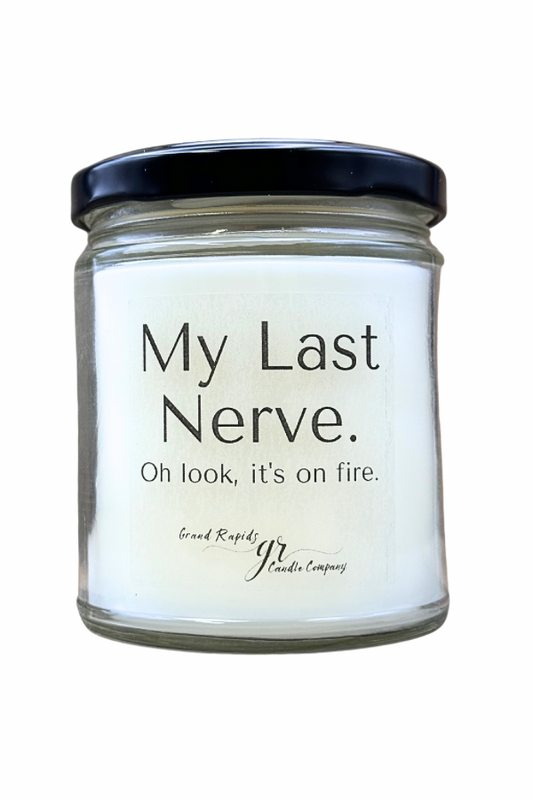 Last Nerve on fire 9oz Soy Blend Candle