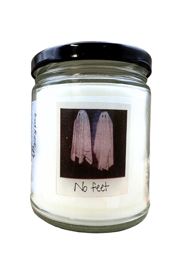 No Feet Polaroid Picture Cute Ghosts. 9oz Soy Blend Candle Photo Movie