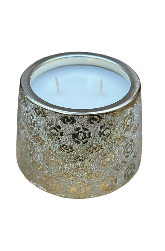 Gold Textured Reclaimed Basil, Sage and Mint Candle