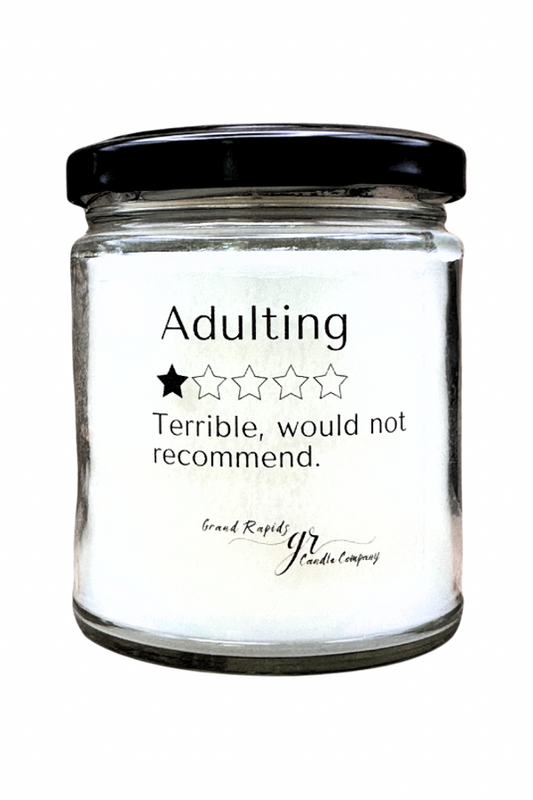 Terrible Adulting. One star. 9oz Soy Blend Candle