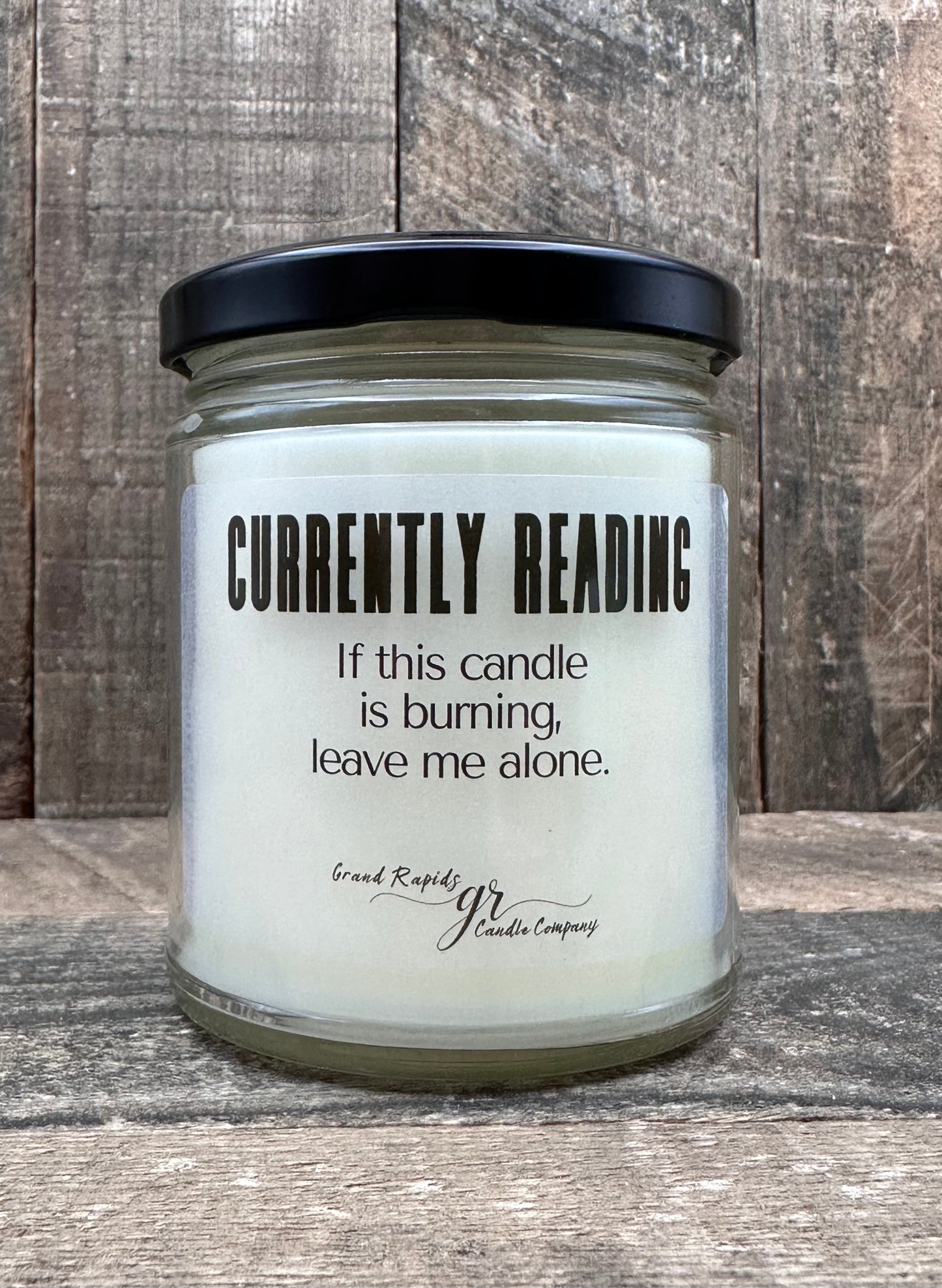 Currently Reading. Leave Me Alone. 9oz Soy Blend Candle book reader