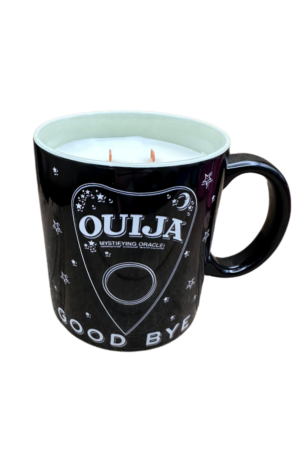 Ouija Board Double Wood Wick Coffee Mug Candle