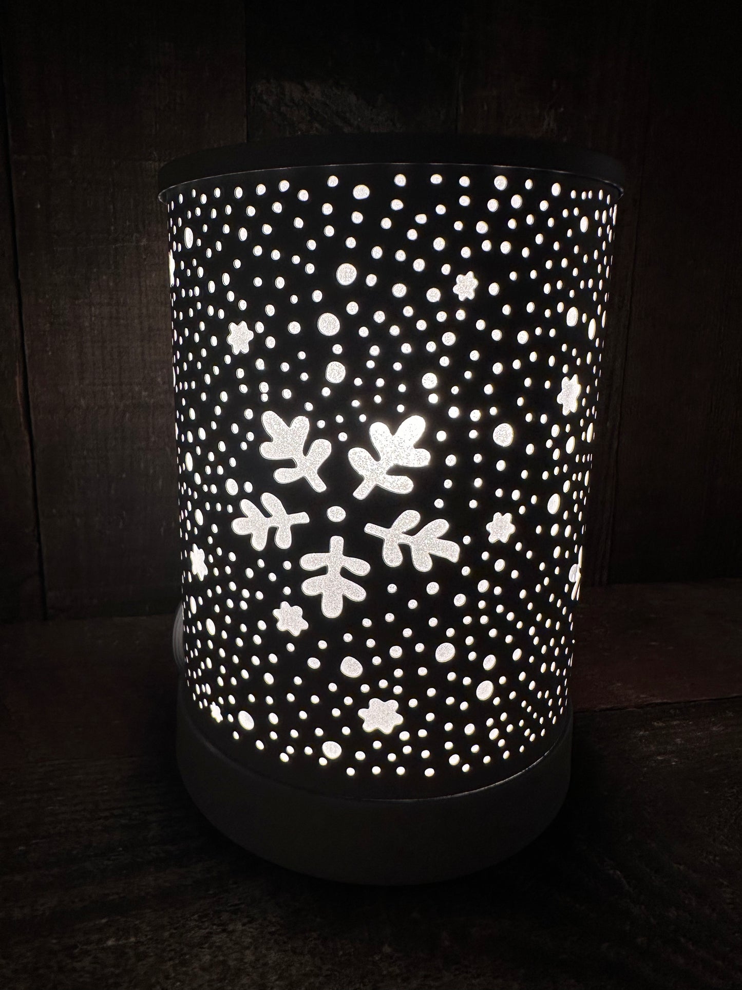 Snowflake White Winter Light Up Wax Melter Tart Warmer Essential Oil