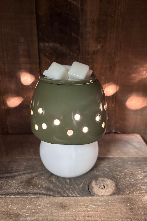 Fall Mushroom Wax Melter Halloween Green Essential Oil Warmer